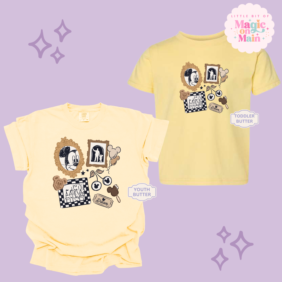 PRINTED NEUTRAL MICKEY - YOUTH/TODDLER