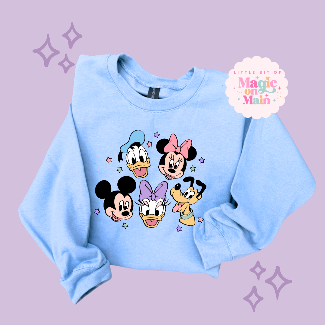 PRINTED MICKEY AND FRIENDS - ADULT SWEATSHIRT