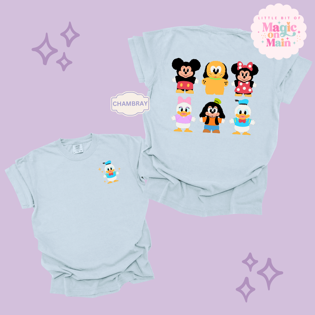 STUFFED CHARACTERS FRONT AND BACK PRINT - DONALD - ADULT T-SHIRT