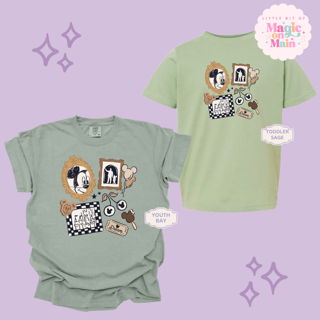 PRINTED NEUTRAL MICKEY - YOUTH/TODDLER