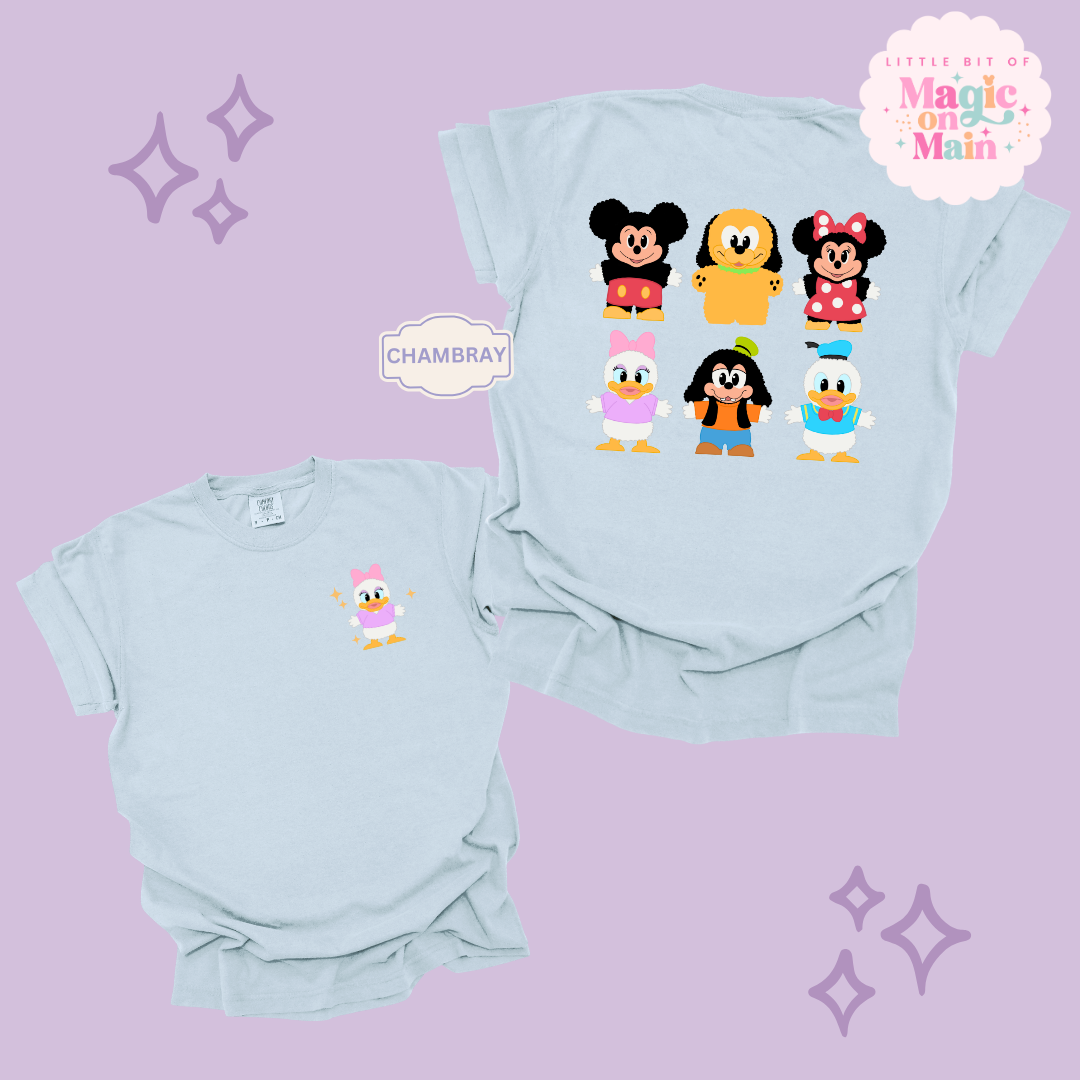 STUFFED CHARACTERS FRONT AND BACK PRINT - DAISY - ADULT T-SHIRT