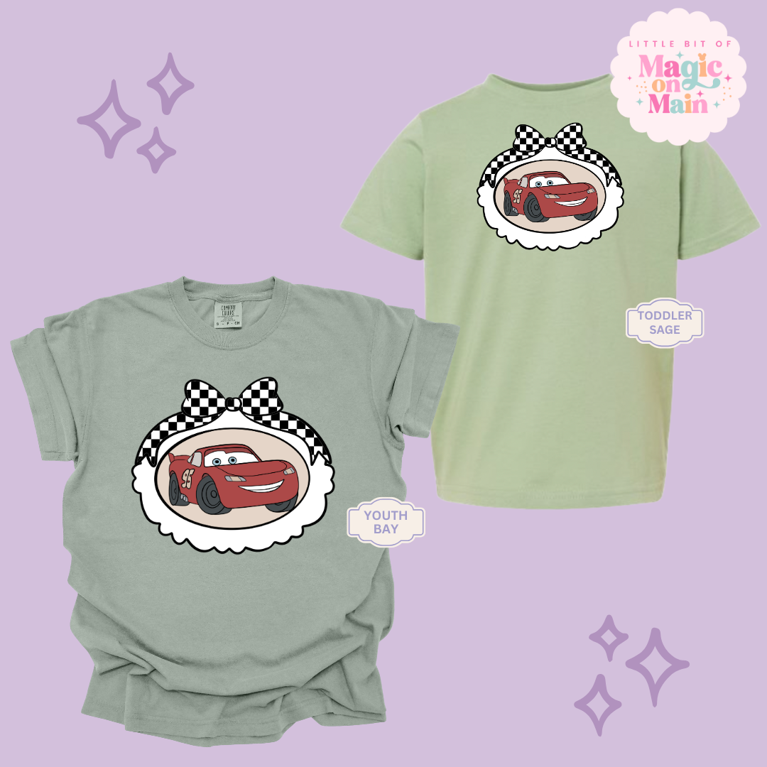 PRINTED RED CAR COQUETTE - YOUTH/TODDLER