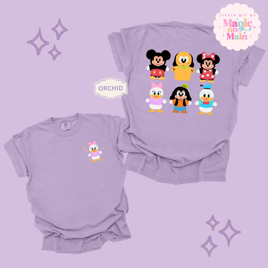 STUFFED CHARACTERS FRONT AND BACK PRINT - DAISY - ADULT T-SHIRT
