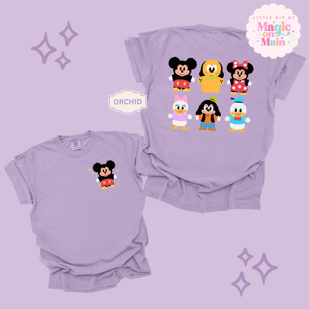 STUFFED CHARACTERS FRONT AND BACK PRINT - MICKEY - ADULT T-SHIRT