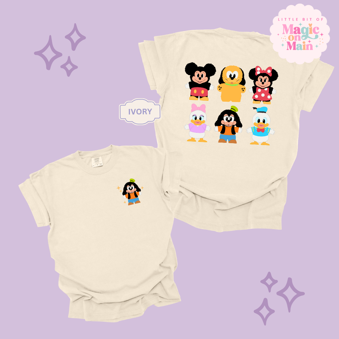 STUFFED CHARACTERS FRONT AND BACK PRINT - GOOFY - ADULT T-SHIRT