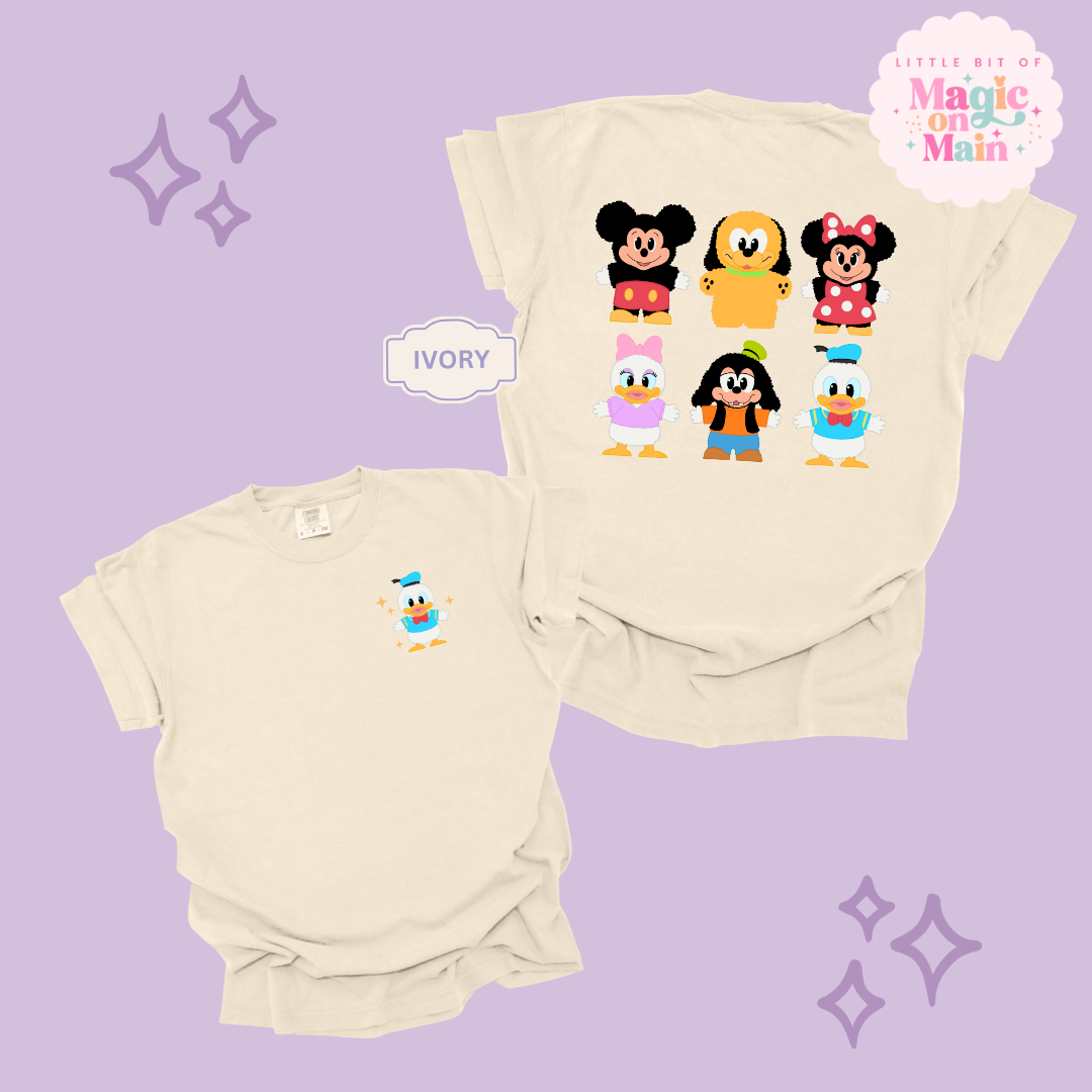 STUFFED CHARACTERS FRONT AND BACK PRINT - DONALD - ADULT T-SHIRT