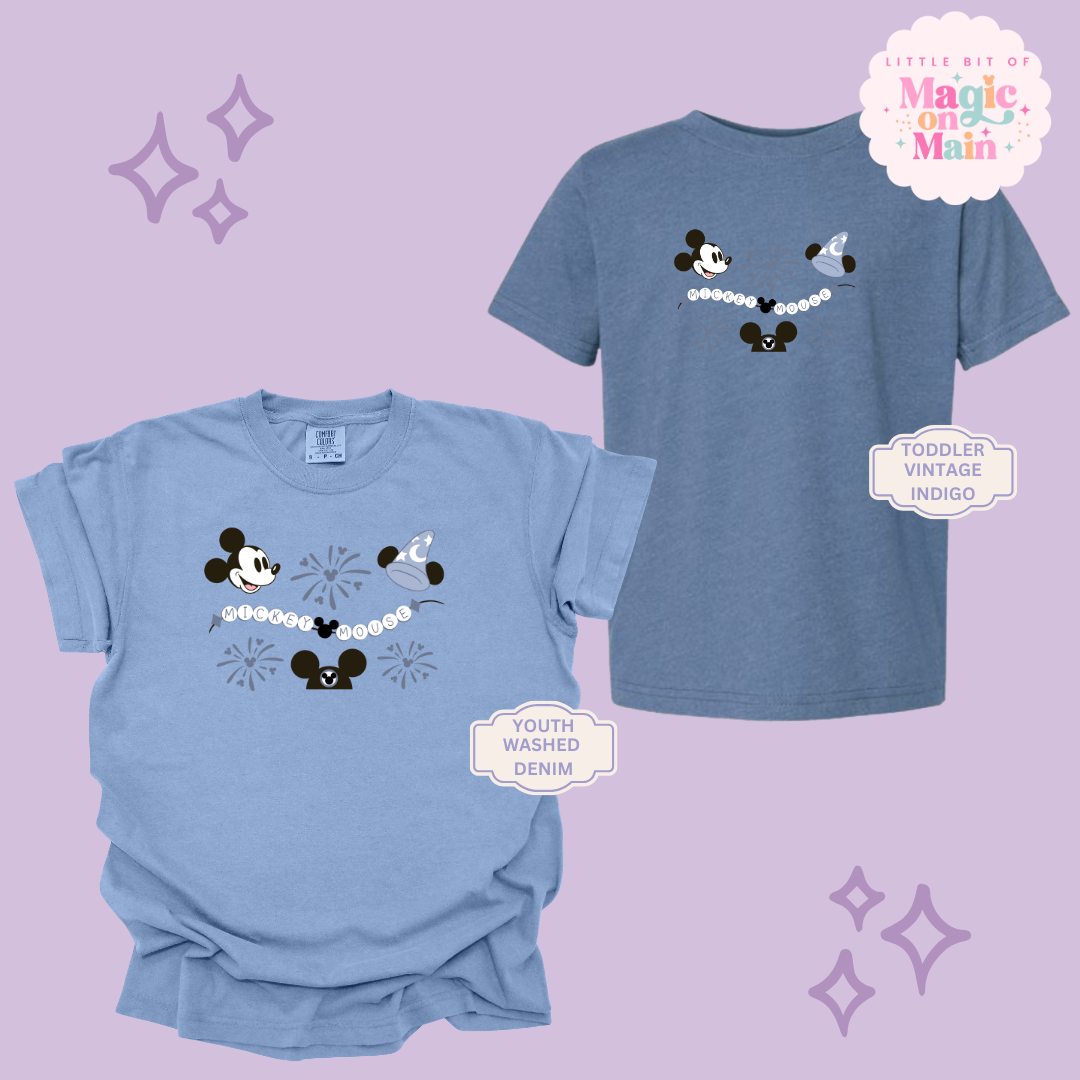 PRINTED BLUE MICKEY - YOUTH/TODDLER