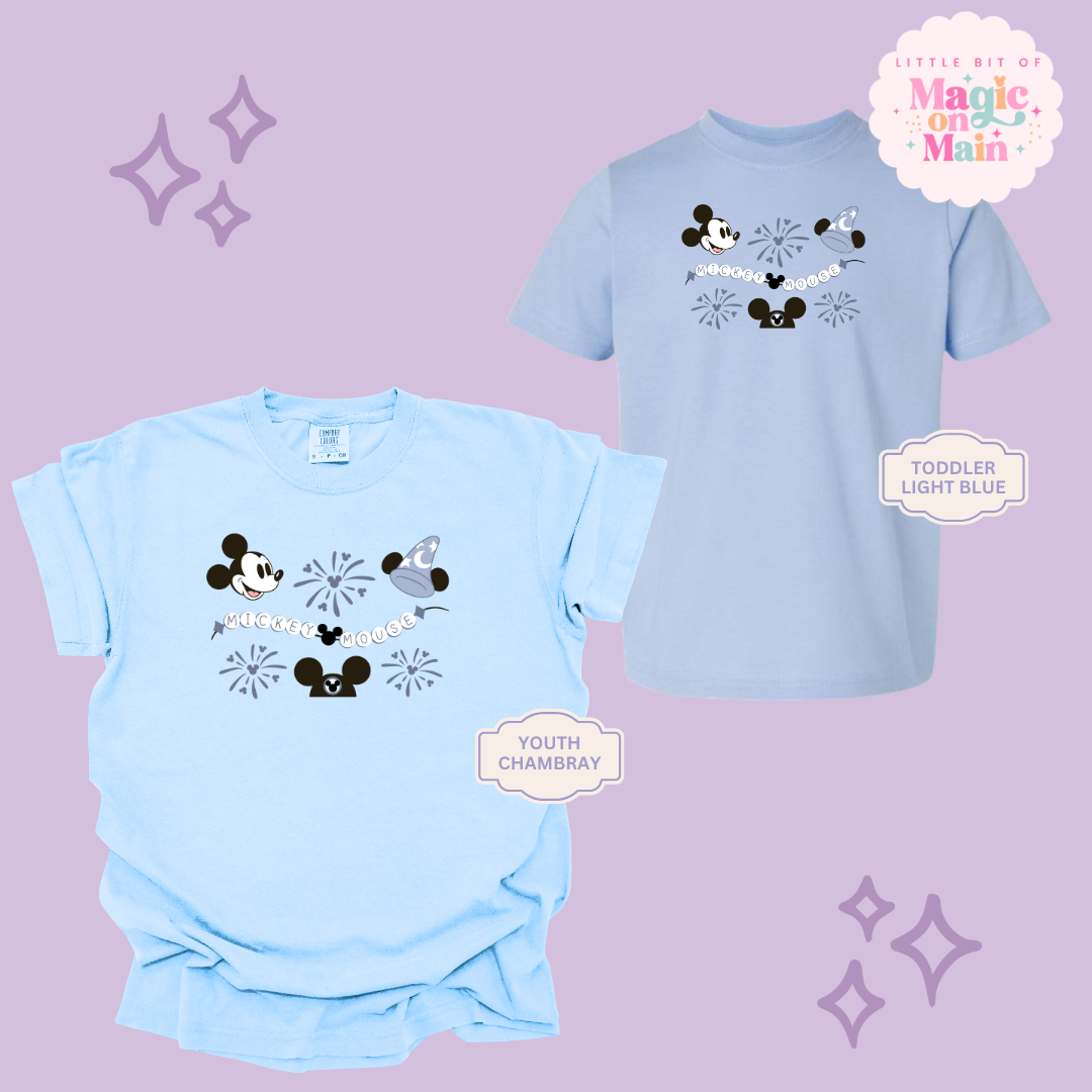 PRINTED BLUE MICKEY - YOUTH/TODDLER