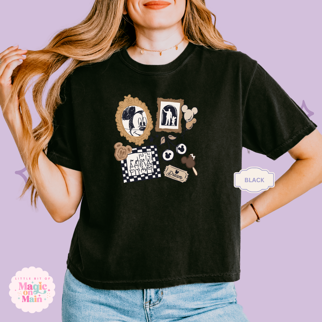 PRINTED NEUTRAL MICKEY - WOMENS BOXY T-SHIRT
