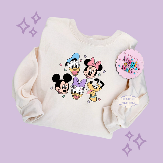 PRINTED MICKEY AND FRIENDS - ADULT SWEATSHIRT