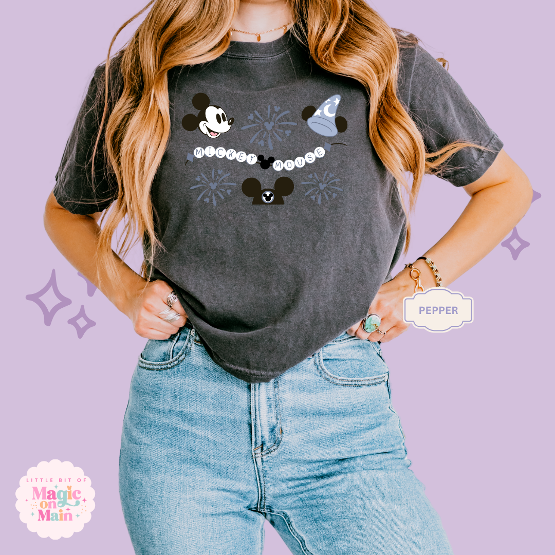PRINTED BLUE MICKEY - WOMENS BOXY T-SHIRT