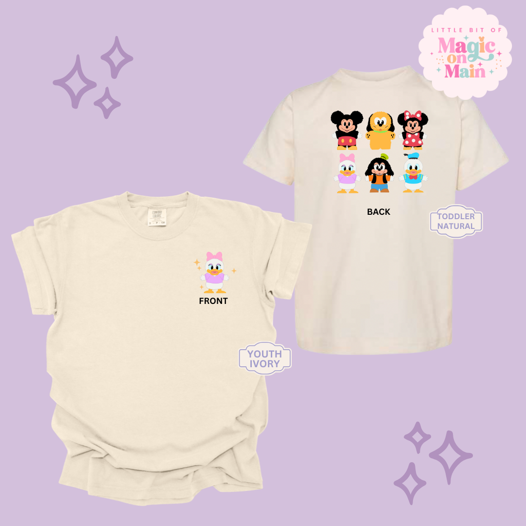 STUFFED CHARACTERS FRONT AND BACK PRINT - DAISY - YOUTH/TODDLER