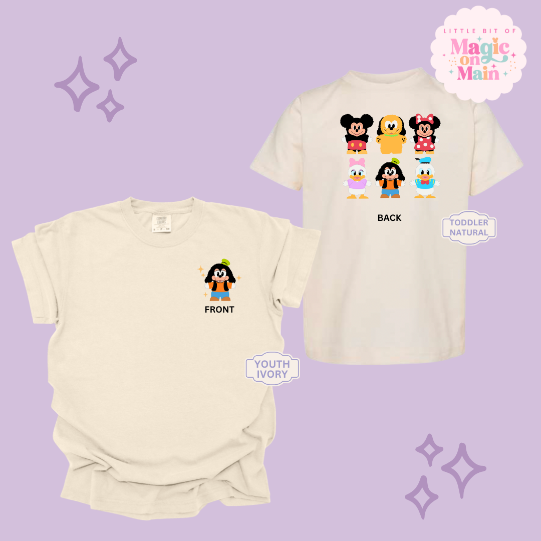 STUFFED CHARACTERS FRONT AND BACK PRINT - GOOFY - YOUTH/TODDLER