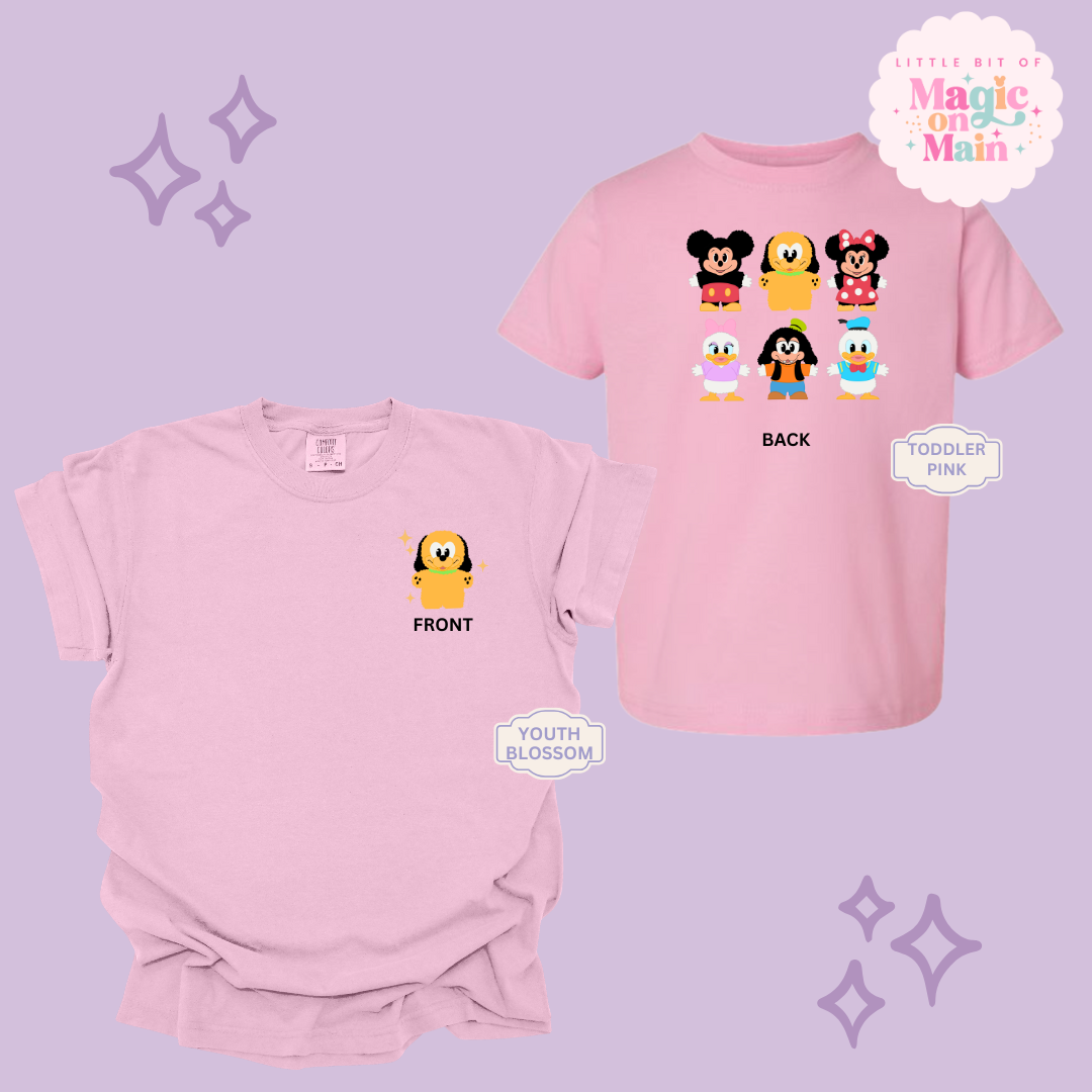 STUFFED CHARACTERS FRONT AND BACK PRINT - PLUTO - YOUTH/TODDLER