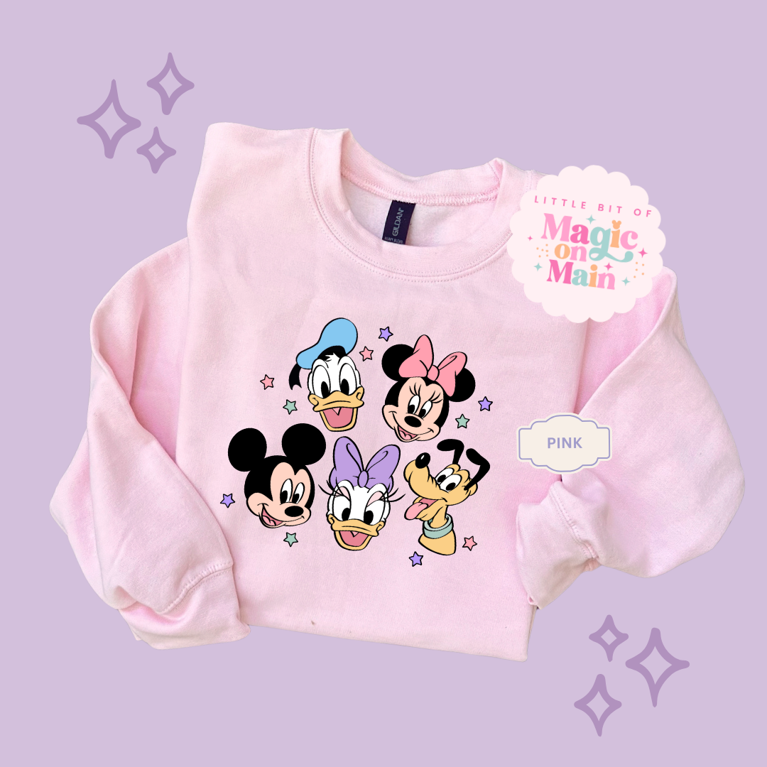 PRINTED MICKEY AND FRIENDS - ADULT SWEATSHIRT