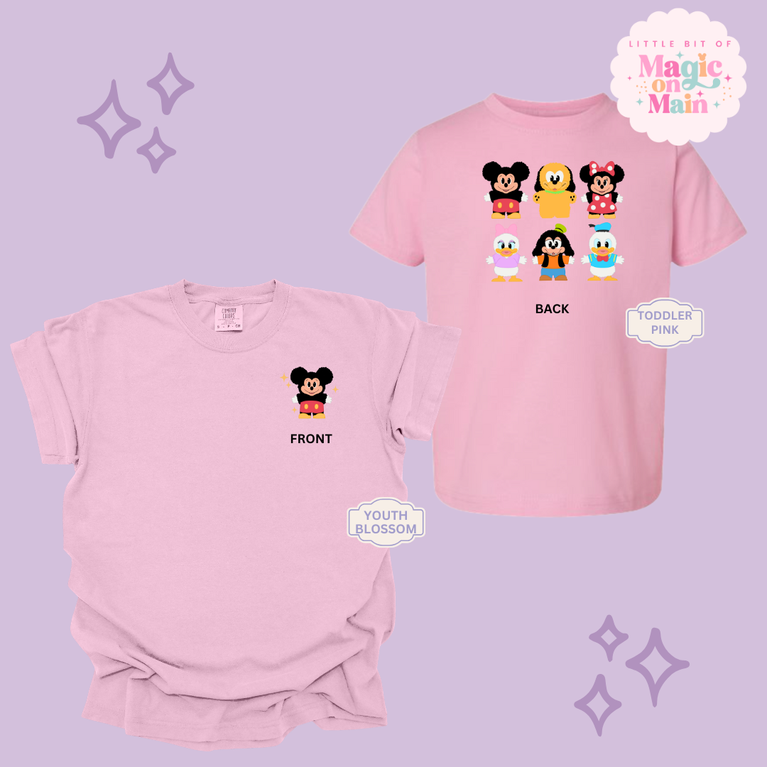 STUFFED CHARACTERS FRONT AND BACK PRINT - MICKEY - YOUTH/TODDLER