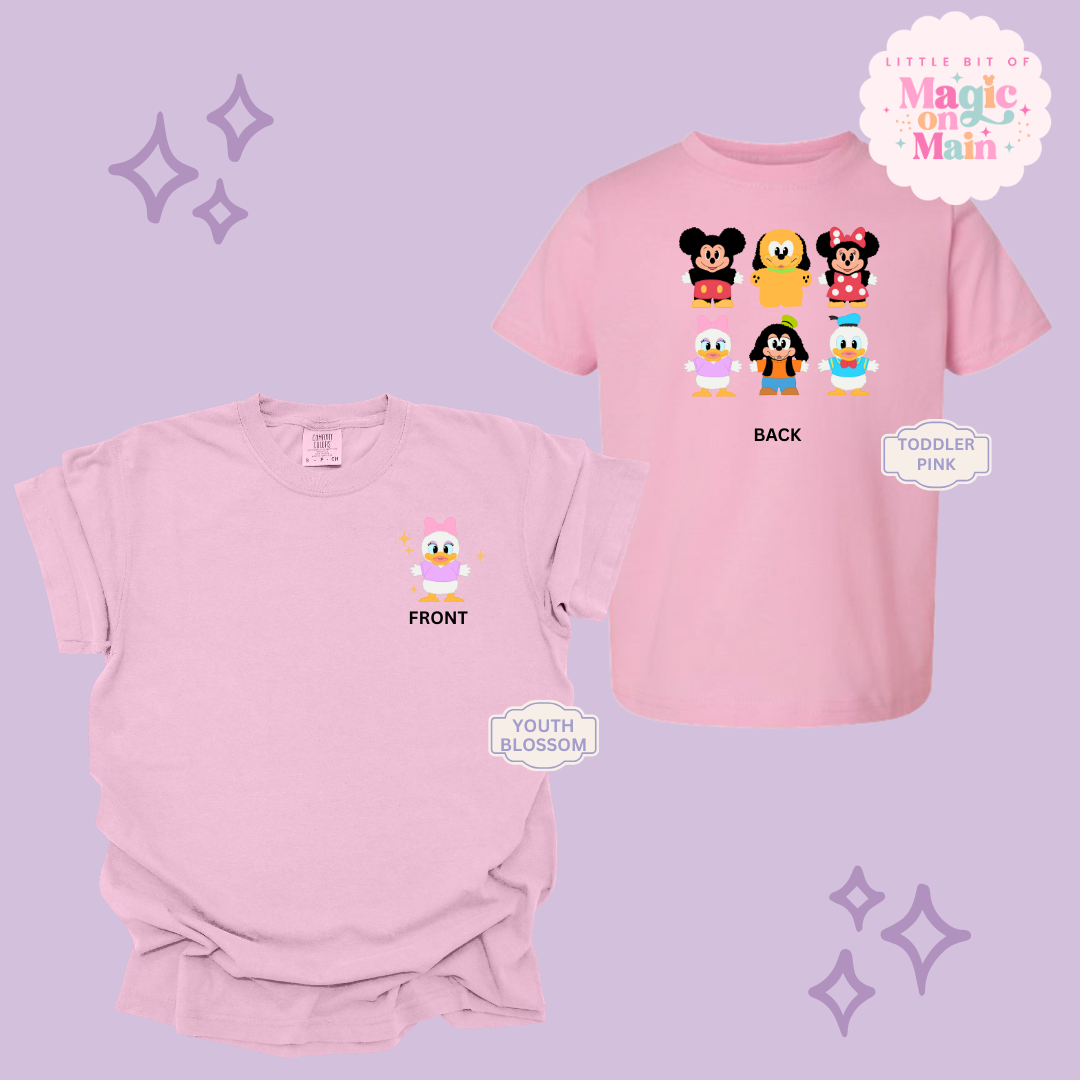 STUFFED CHARACTERS FRONT AND BACK PRINT - DAISY - YOUTH/TODDLER