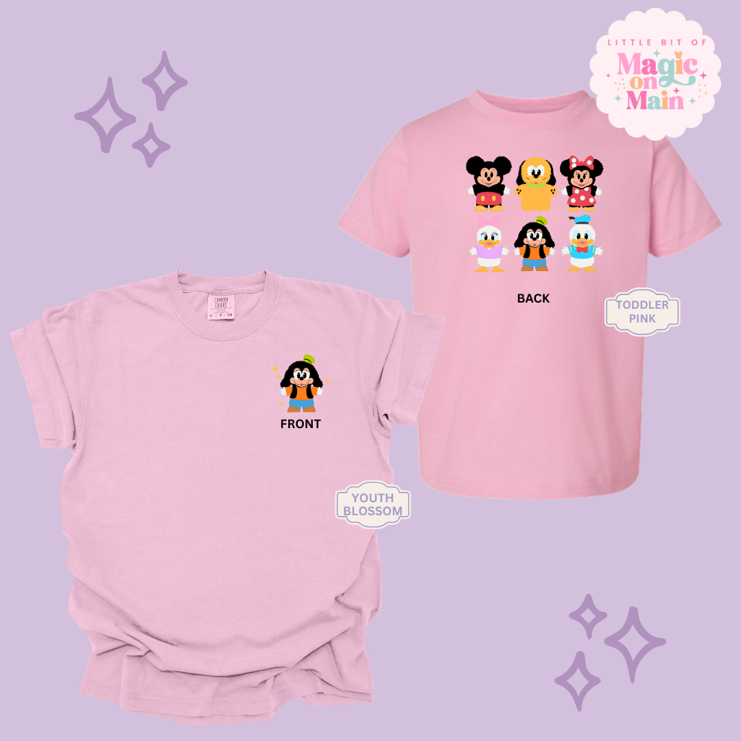 STUFFED CHARACTERS FRONT AND BACK PRINT - GOOFY - YOUTH/TODDLER