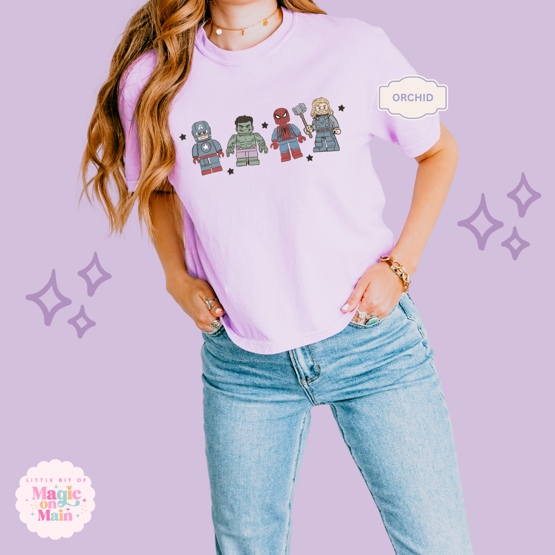 PRINTED HEROES - WOMENS BOXY T-SHIRT