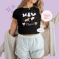 PRINTED MAGICAL - EXCLUSIVE TO MoM - WOMENS CROPPED RIBBED BABY TEE