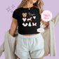 PRINTED MAGIC  - EXCLUSIVE TO MoM - WOMENS CROPPED RIBBED BABY TEE