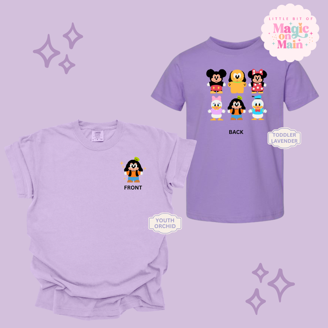 STUFFED CHARACTERS FRONT AND BACK PRINT - GOOFY - YOUTH/TODDLER