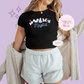 PRINTED MAGICAL (TEXT) - EXCLUSIVE TO MoM - WOMENS CROPPED RIBBED BABY TEE