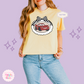 PRINTED RED CAR COQUETTE - WOMENS BOXY T-SHIRT