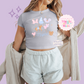 PRINTED MAGICAL - EXCLUSIVE TO MoM - WOMENS CROPPED RIBBED BABY TEE
