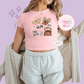 PRINTED BROWN TRUCK COQUETTE - WOMENS CROPPED RIBBED BABY TEE