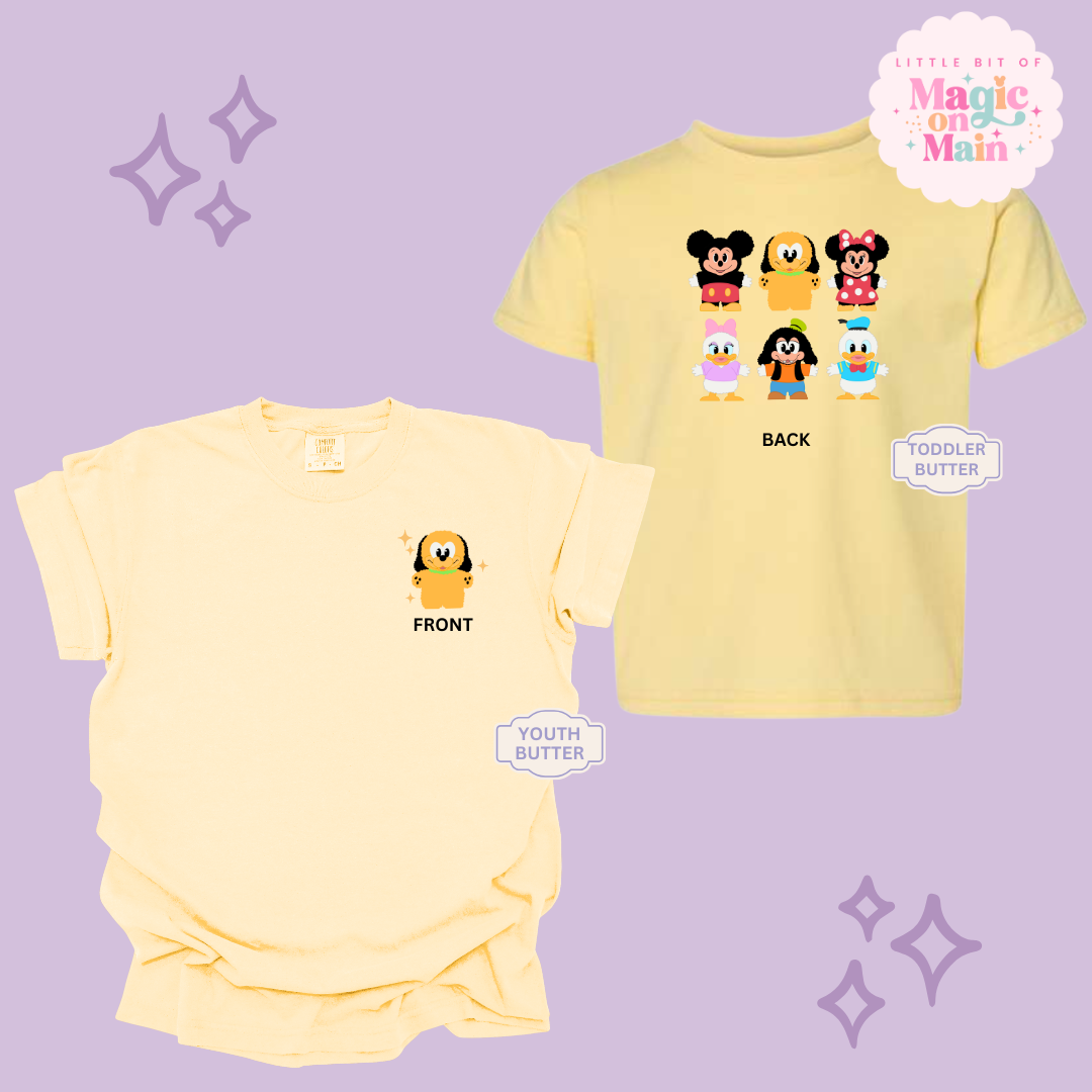 STUFFED CHARACTERS FRONT AND BACK PRINT - PLUTO - YOUTH/TODDLER
