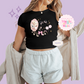 PRINTED PARK GIRLIE - WOMENS CROPPED RIBBED BABY TEE