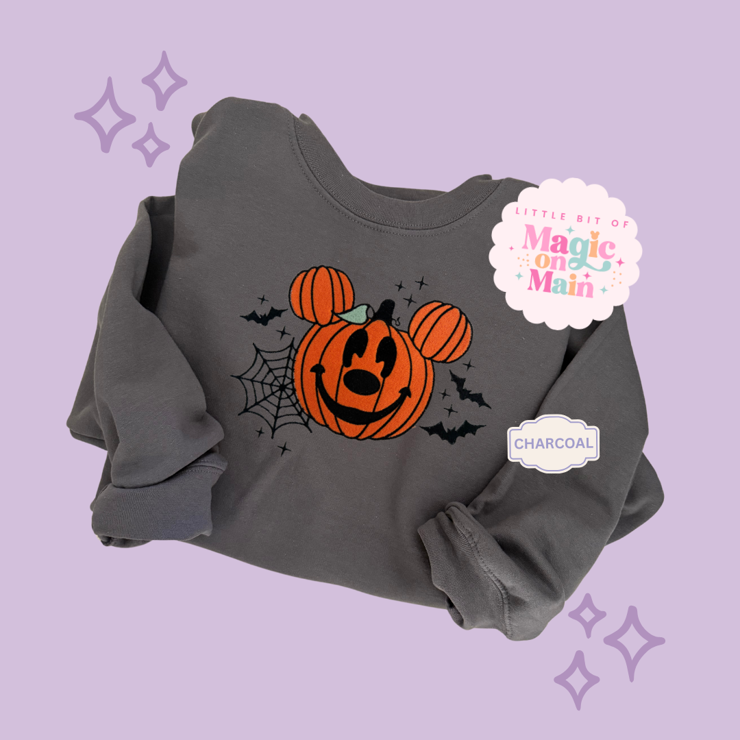 EMBROIDERED ORANGE PUMPKIN - EXCLUSIVE TO MoM - ADULT SWEATSHIRT