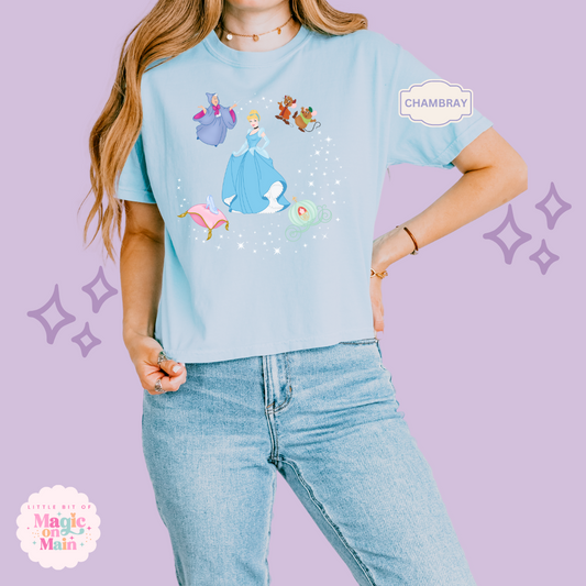 PRINTED CINDERELLA - WOMENS BOXY T-SHIRT