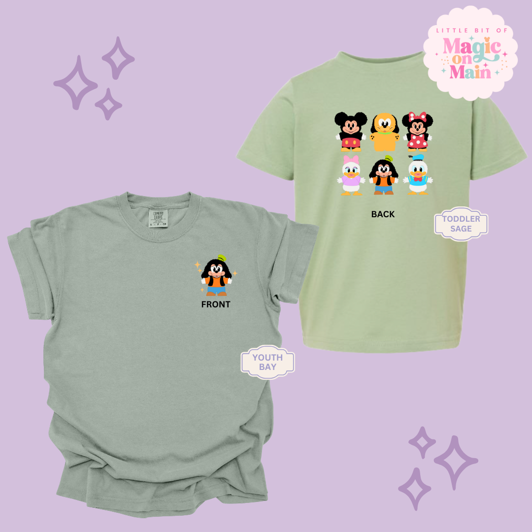 STUFFED CHARACTERS FRONT AND BACK PRINT - GOOFY - YOUTH/TODDLER