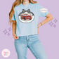 PRINTED RED CAR COQUETTE - WOMENS BOXY T-SHIRT