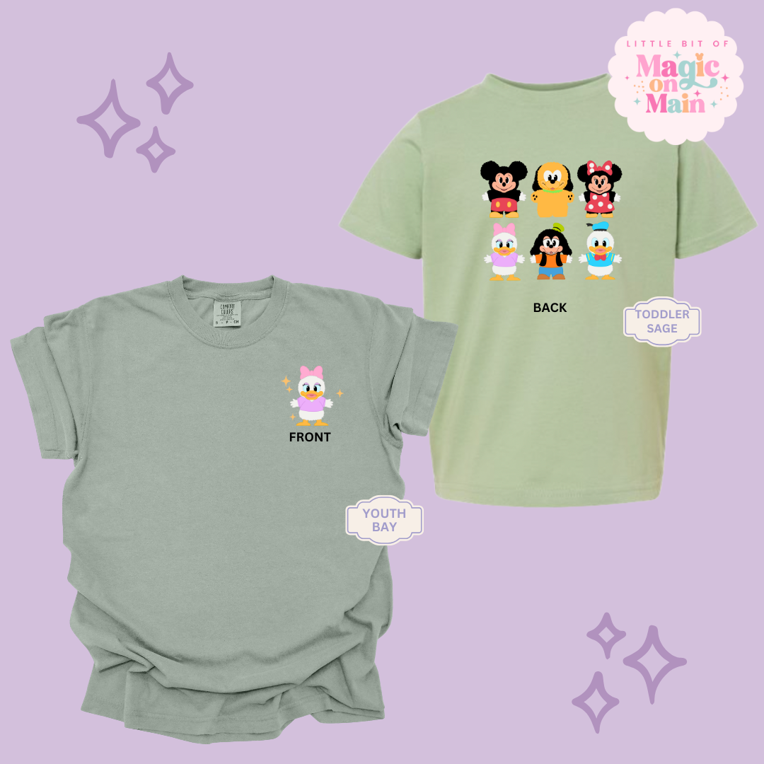 STUFFED CHARACTERS FRONT AND BACK PRINT - DAISY - YOUTH/TODDLER