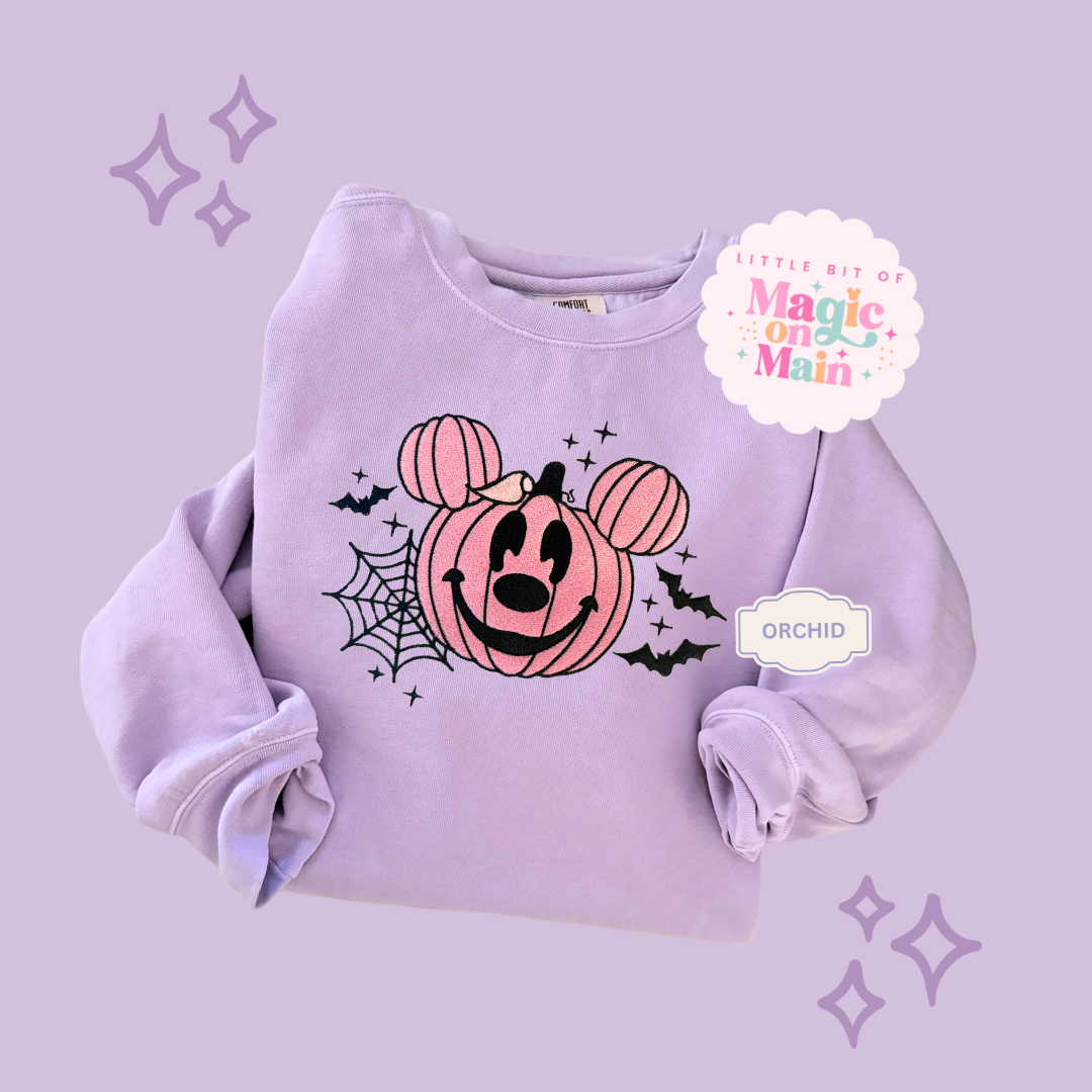 EMBROIDERED PINK PUMPKIN - EXCLUSIVE TO MoM - ADULT SWEATSHIRT
