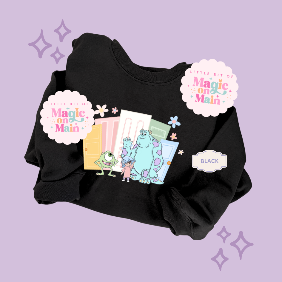 PRINTED MONSTER WITH FLOWERS - EXCLUSIVE TO MoM  - ADULT SWEATSHIRT