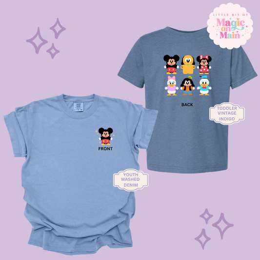 STUFFED CHARACTERS FRONT AND BACK PRINT - MICKEY - YOUTH/TODDLER