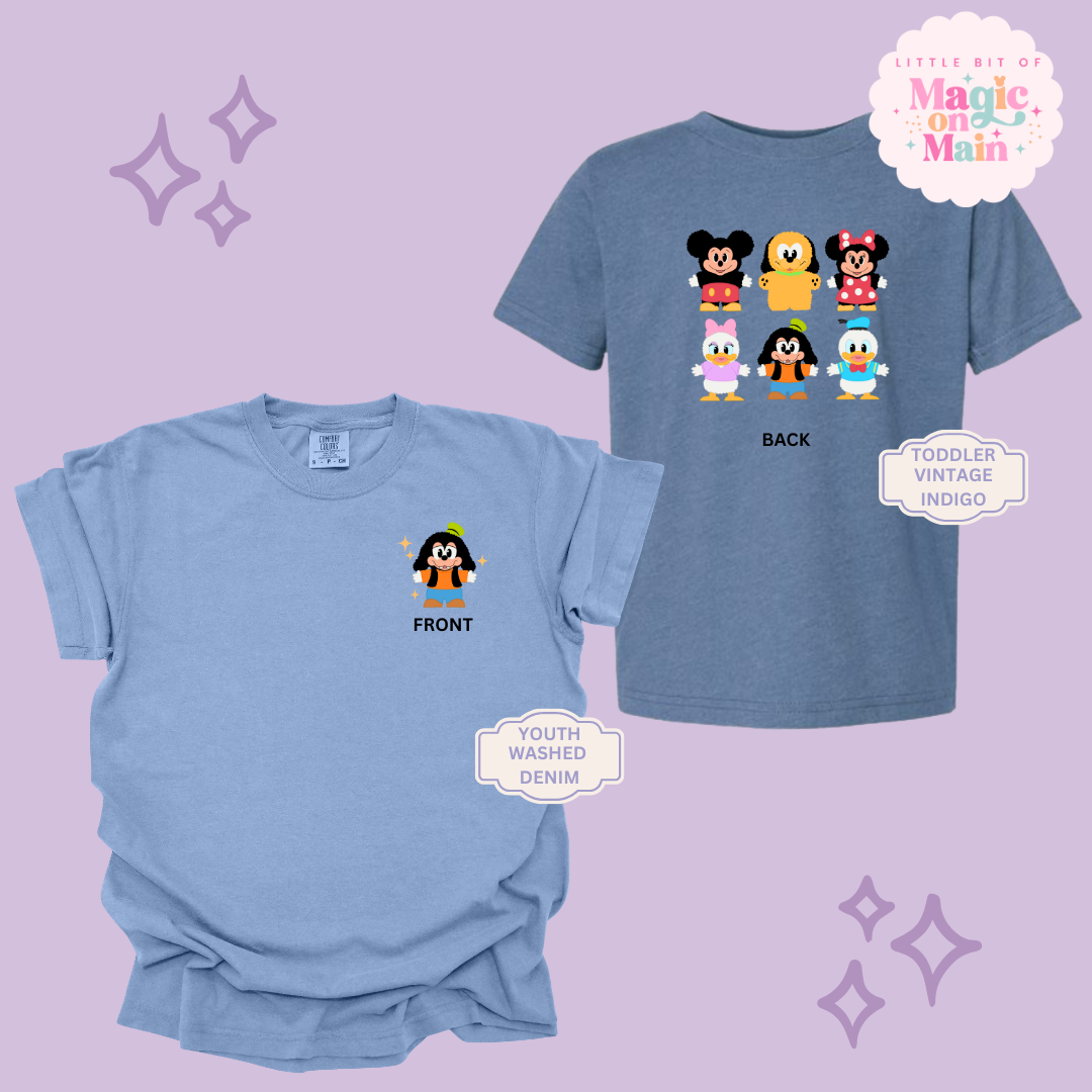 STUFFED CHARACTERS FRONT AND BACK PRINT - GOOFY - YOUTH/TODDLER