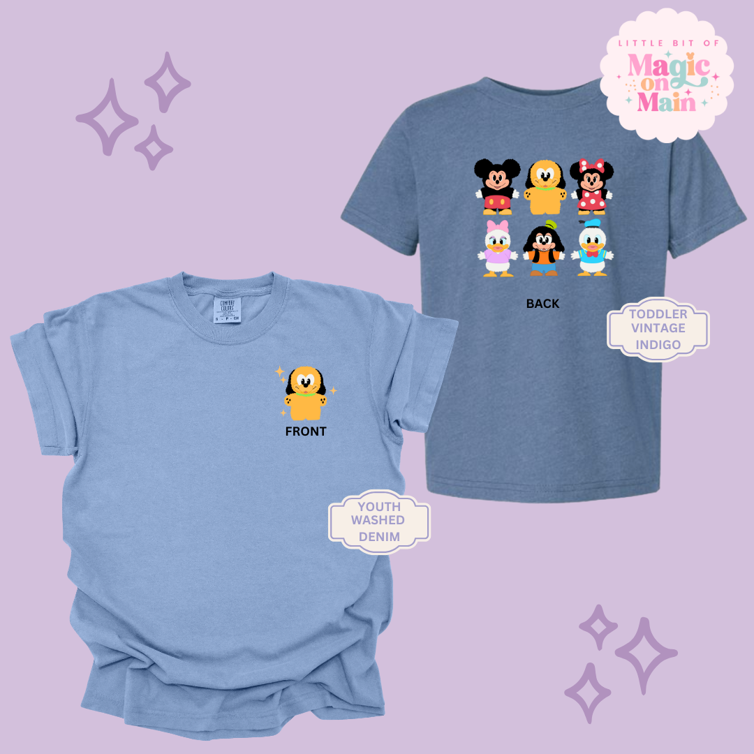 STUFFED CHARACTERS FRONT AND BACK PRINT - PLUTO - YOUTH/TODDLER