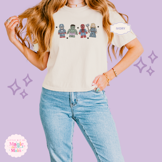 PRINTED HEROES - WOMENS BOXY T-SHIRT