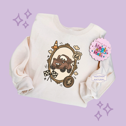 PRINTED RUSTY TRUCK COQUETTE - TODDLER / YOUTH SWEATSHIRT