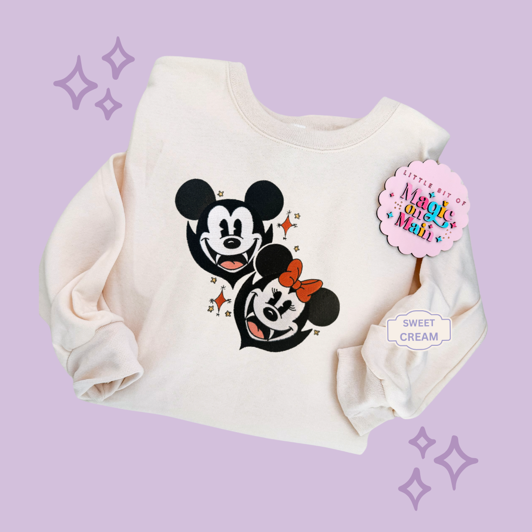 EMBROIDERED VAMPIRES - ADULT SWEATSHIRT