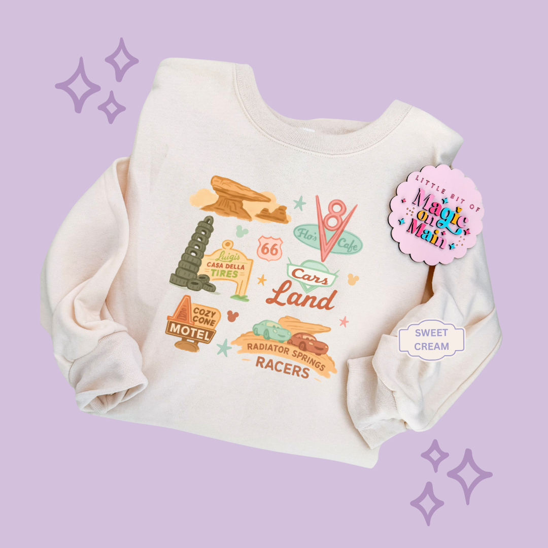 PRINTED CARS ELEMENTS - ADULT SWEATSHIRT