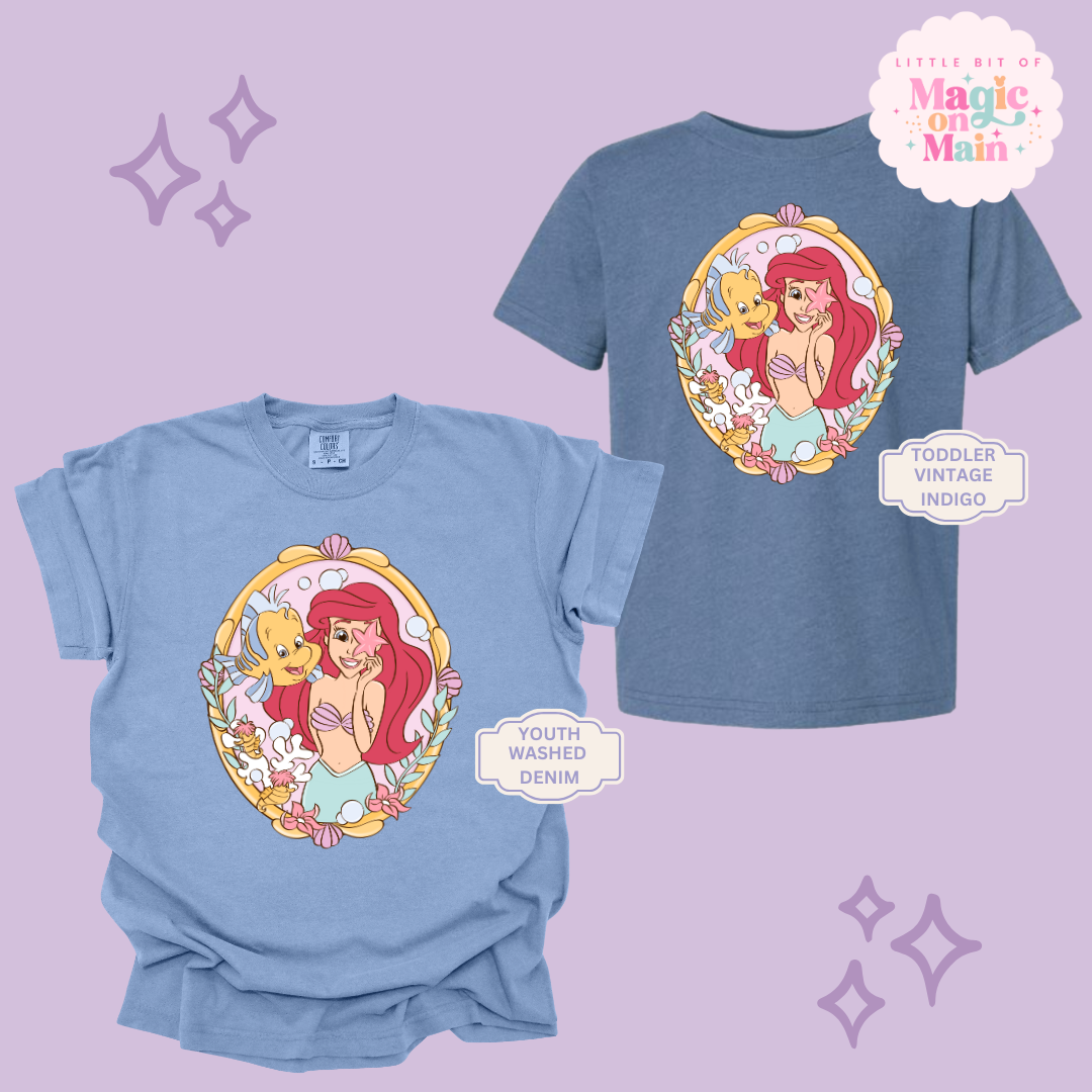 PRINTED MERMAID WITH FISH FRIEND - YOUTH/TODDLER