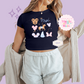 PRINTED MAGIC  - EXCLUSIVE TO MoM - WOMENS CROPPED RIBBED BABY TEE
