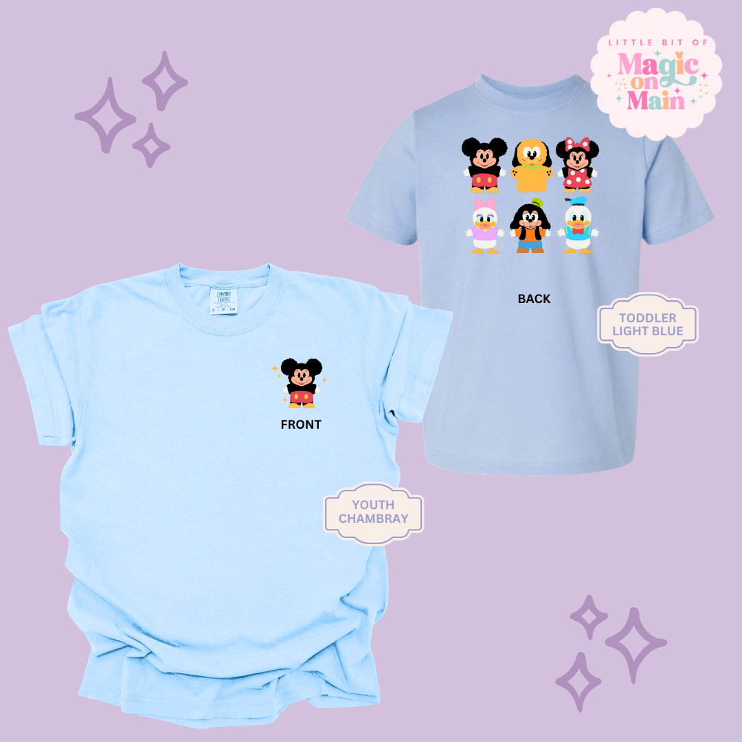 STUFFED CHARACTERS FRONT AND BACK PRINT - MICKEY - YOUTH/TODDLER