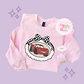 PRINTED RED CAR COQUETTE - ADULT SWEATSHIRT